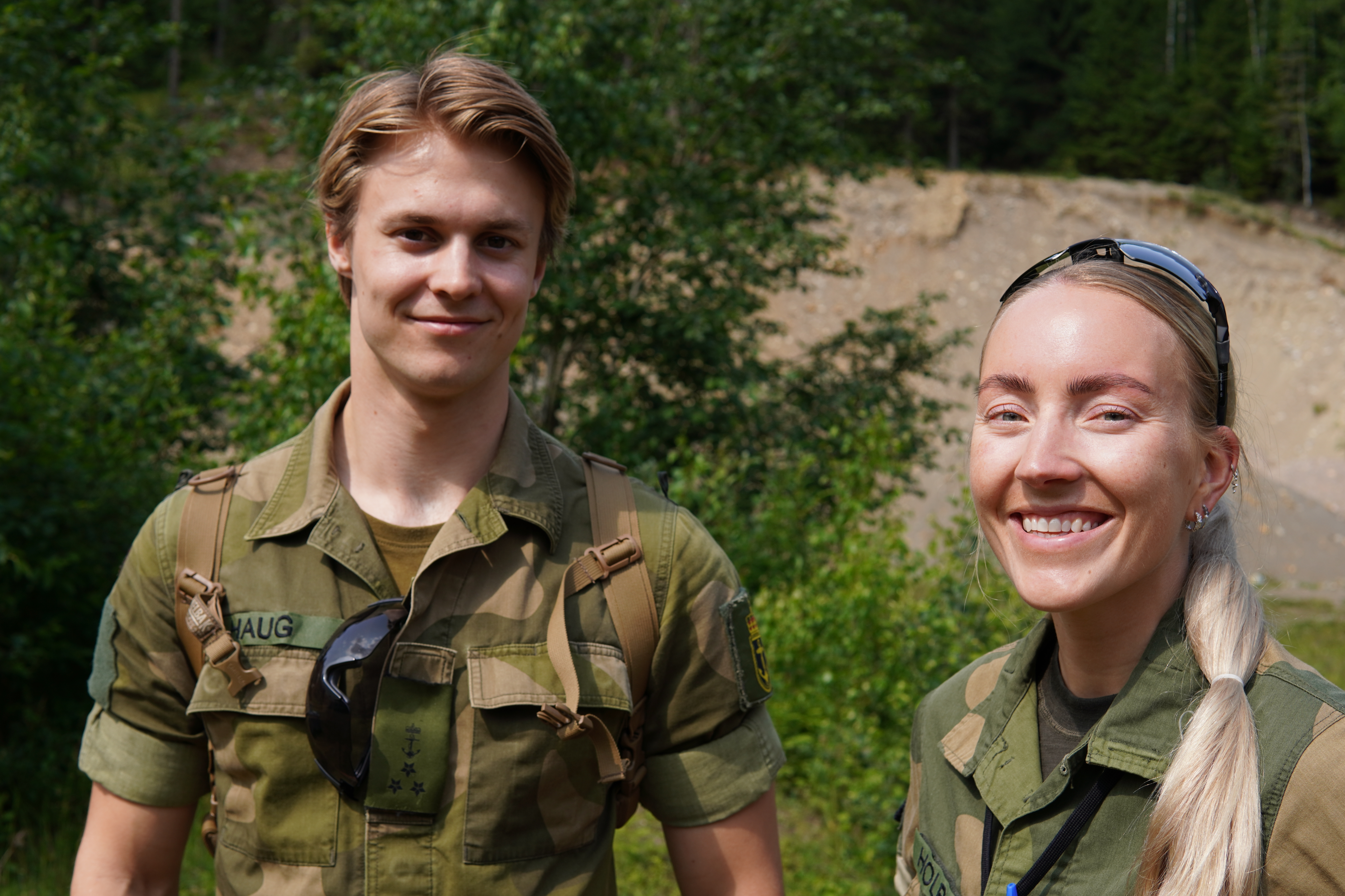 Sondre Haug og Eleonore Holbo under FOS på Sessvollmoen